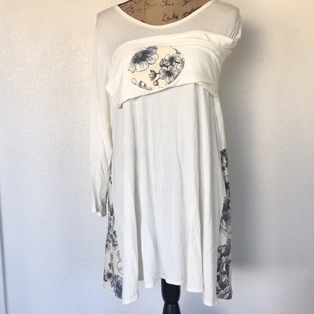 New white and flower blouse size 2XL - Picture 1 of 6